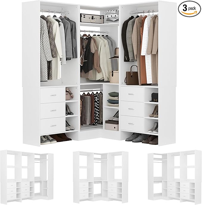 HOMPUS Modular L-Shaped Closet System by HOMPUS