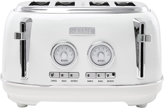 Haden Dorset 4 Slice Wide Slot Stainless Steel Toaster by HADEN