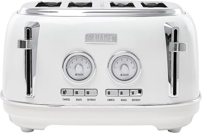 Haden Dorset 4 Slice Wide Slot Stainless Steel Toaster by HADEN