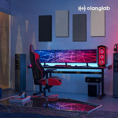 Olanglab Fiberglass Acoustic Wall Panels 4 Pack, 11.8'' x 23.6'' Sound Panels - Image 6