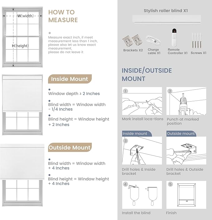 Boolegon Motorized 100% Blackout Roller Blinds - Image 7