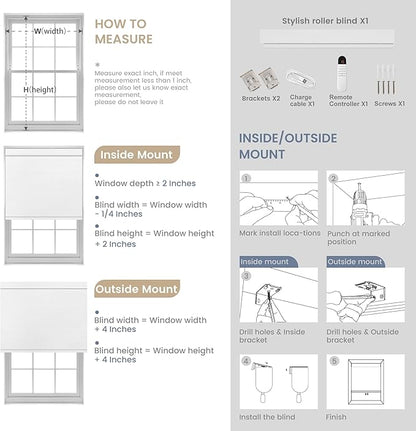 Boolegon Motorized 100% Blackout Roller Blinds - Image 7