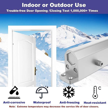 Jayseon Automatic Door Closer for Home & Commercial Door Closer, Fits 99~143 lb - Image 2