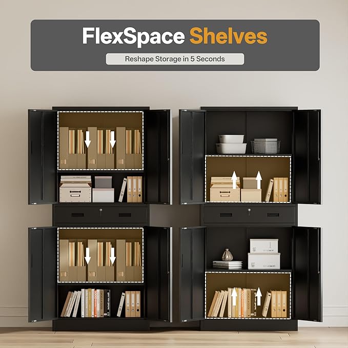 Metal Storage Cabinets with 1Drawer, Steel Storage File Cabinet - Image 5