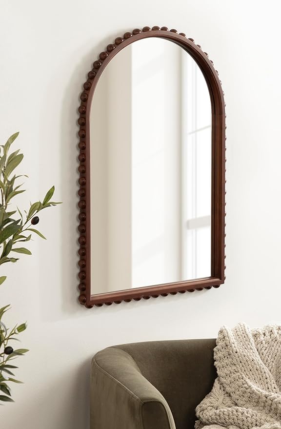 Kate and Laurel Beadbrook Modern Beaded Arched Mirror - Image 3