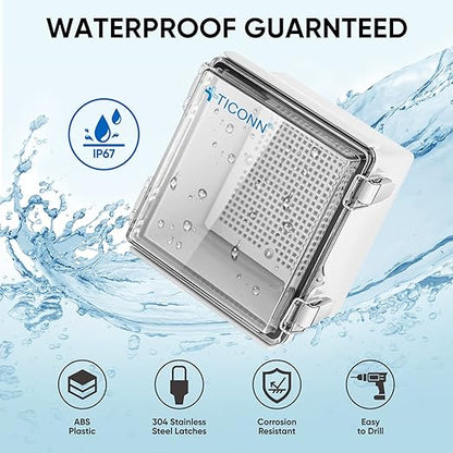 TICONN Waterproof Electrical Junction Box IP67 ABS Plastic Enclosure - Image 2