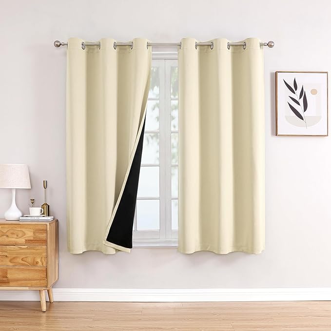 ChrisDowa 100% Blackout Curtains 63 inch Long by ChrisDowa