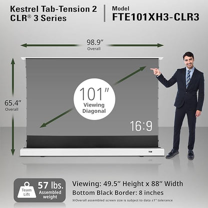 Elite Screens Kestrel Tab-Tension 2 CLR3, Ultra-Short Throw Ceiling Ambient - Image 4