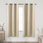 KOUFALL Beige Curtains 63 Inch Length by KOUFALL