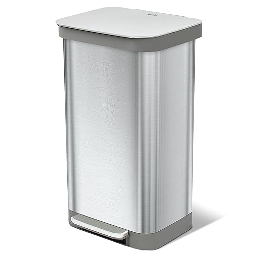 Glad Stainless Steel Step Trash Can, Series 2 by GladTrashFoodStorage