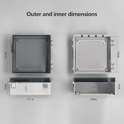ABS Electrical Junction Box, Ventilated Design, Cable Grommets, IP65 Waterproof - Image 7