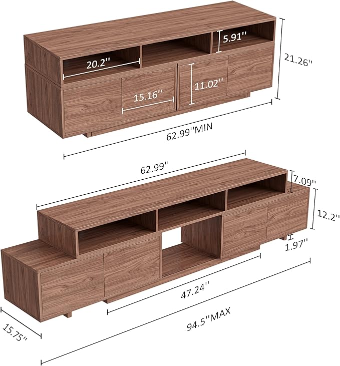 Extendable TV Stand for 65-100 Inches TVs - Image 2