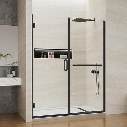 Pivot Swing Shower Door, Adjustable Width 58.9-60" W x 74" H Semi-Frameless by ViivppaiShowerDoors