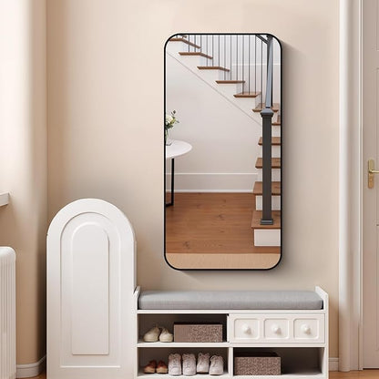 FORBATH Bathroom Mirror 48" x 24", Rectangle Black Narrow Bathroom Mirror - Image 3