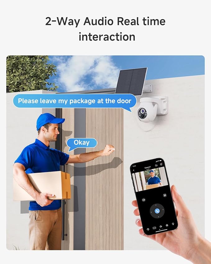 Noorio Solar Security Cameras Wireless Outdoor, 2K Pan/Tilt 360° View - Image 7