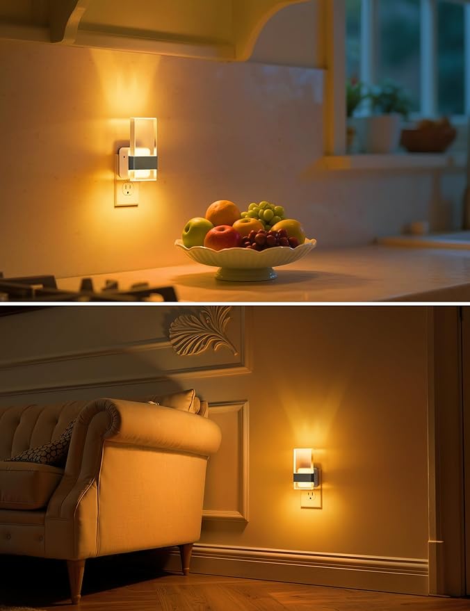L LOHAS LED Night Light, Amber Night Lights Plug Into Wall, Dusk-to-Dawn Sensor - Image 4