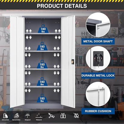 Metal Storage Cabinet-72” Tall Steel File Cabinets - Image 4