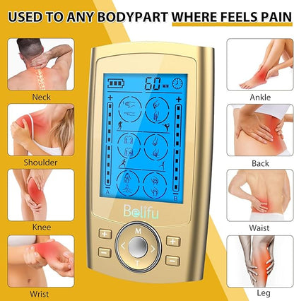 Belifu Dual Channel TENS EMS Unit 24 Modes Muscle Stimulator - Image 2