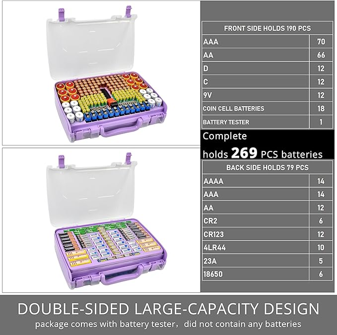 Battery Organizer Storage Holder Box Case - Image 3