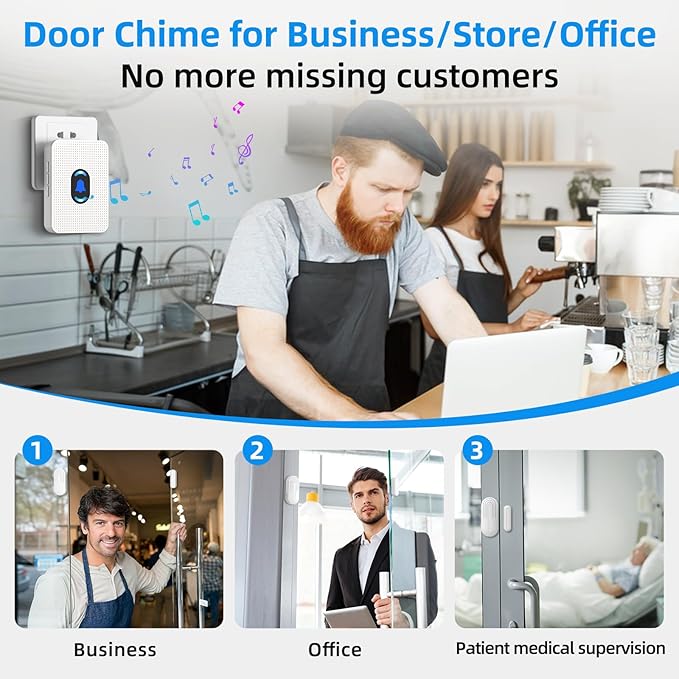 Daytech Wireless Door Sensor Chime Door Entry Chime - Image 3