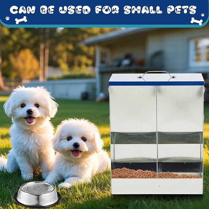 Automatic Feeder for 2 Cats Outdoor Galvanized 42cups/10l Double Feeder - Image 6