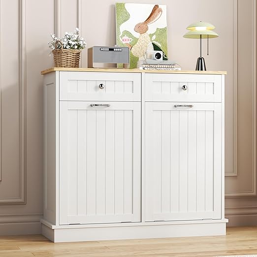 Tilt Out Trash Can Cabinet Dog Proof - Image 6