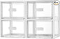 Vtopmart 4 Pack 18QT White Stackable Storage Drawers, Easily Assemble Closet by Vtopmart