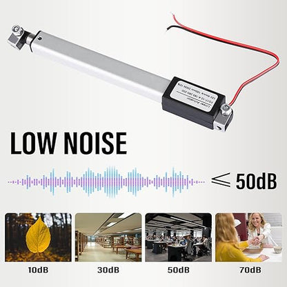 NORJIN 12V 4" Stroke Mini Electric Linear Actuator, Speed 4mm/s, Linear Motion - Image 4