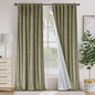 Lazzzy Green Blackout Velvet Curtains 96 Inches Long Thermal Insulated Room by Lazzzy