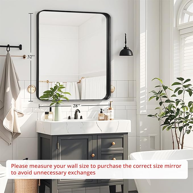 Fabuday Black Bathroom Vanity Mirror - Image 2