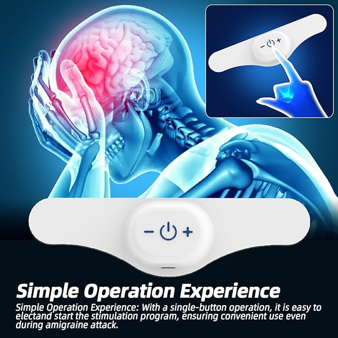 Electric Headache Migraine Relief Head Massager Rechargeable TENS Units Digital - Image 4