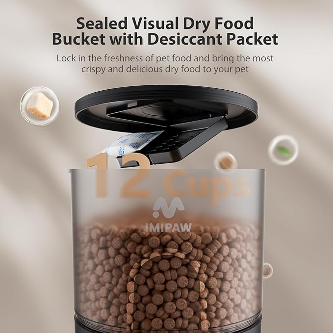 IMIPAW Automatic Cat Feeder, 5G WiFi Cat Food Dispenser - Image 7
