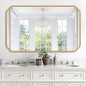 30"x48" Gold Bathroom Mirror for Wall, Large Brass Gold Bathroom Vanity Mirror by FerytangeHome