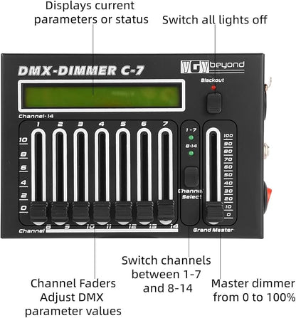 Ygybeyond DMX-C7Controller, Controller, Stage Lighting Equipment & Accessorie - Image 2