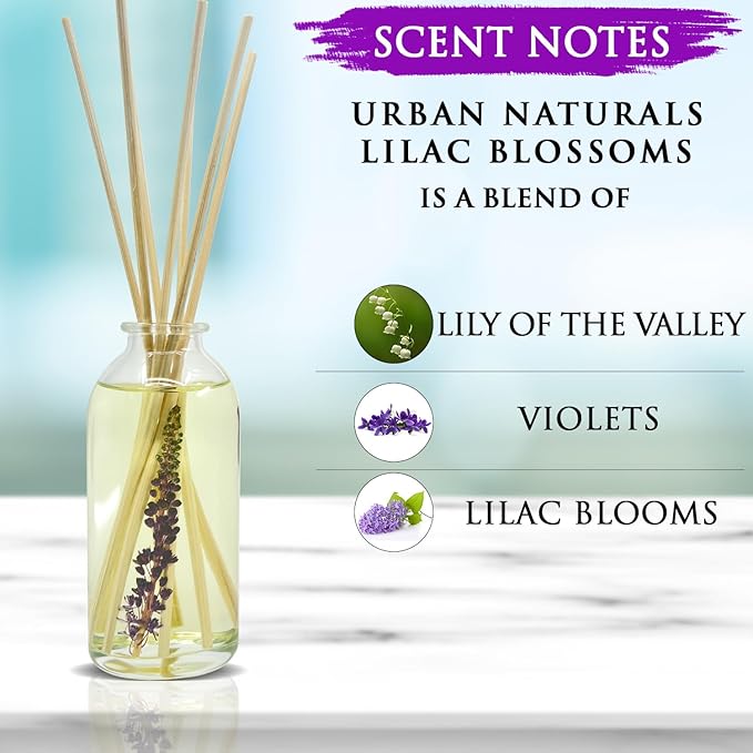 Urban Naturals Lilac Blossoms Reed Diffuser Set | Made - Image 4