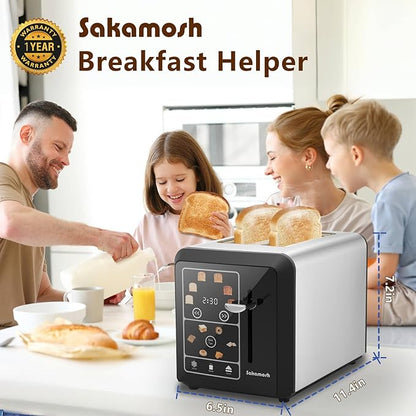 Touch Screen Toaster 2 Slice, Smart Digital Toasters, 6 Browning Levels & 6 - Image 9