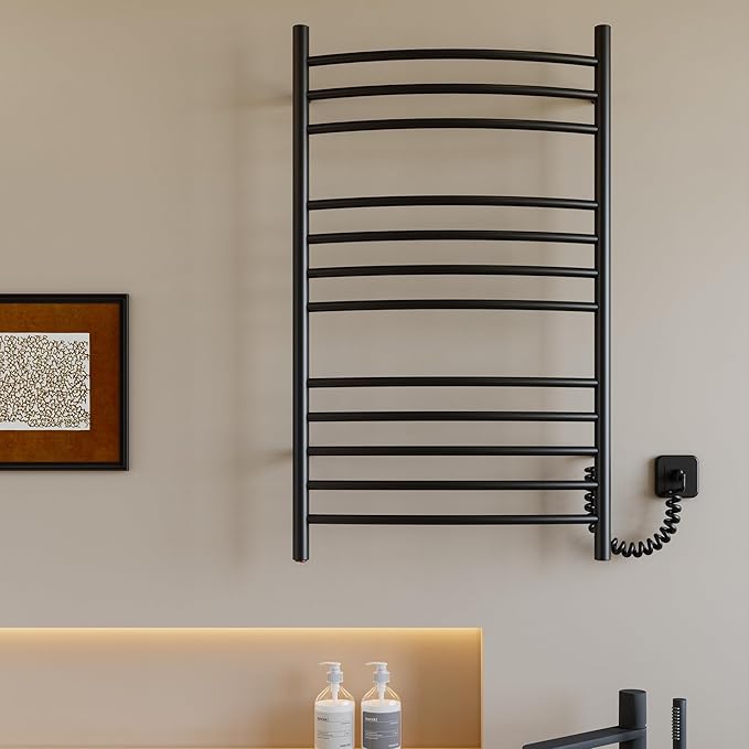 HEATGENE Towel Warmer Wall Mount Electric Plug-in/Hardwired Heated Towel Rack - Image 6