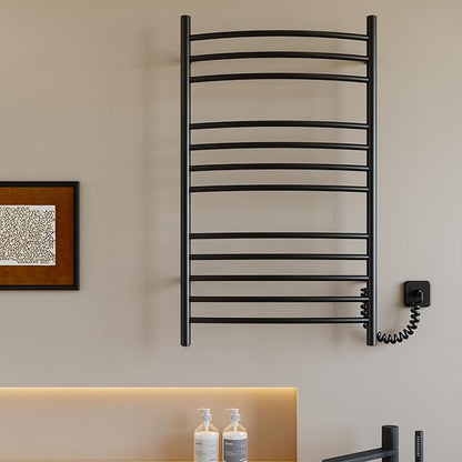 HEATGENE Towel Warmer Wall Mount Electric Plug-in/Hardwired Heated Towel Rack - Image 6