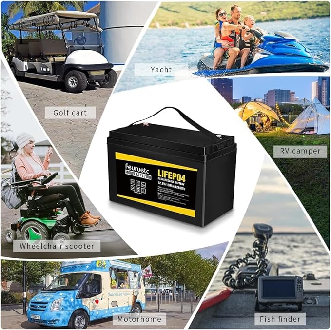 12V 100Ah LiFePO4 Battery with 100A BMS, 15000+ Deep Cycles, Solar Energy - Image 8