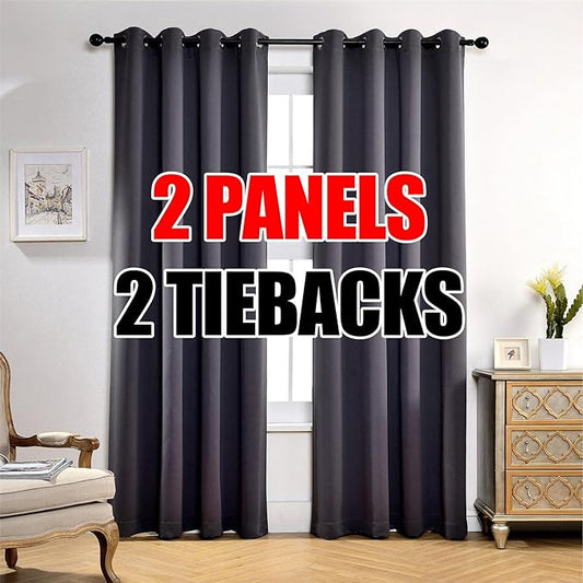 MIUCO 1 Pair Thermal Insulated Grommet 52-Inch-by-84-Inch Blackout Window by MIUCO