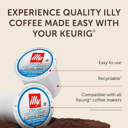 illy Decaf Coffee K Cup, Pods for Keurig Machines, Classico Decaffeinated - Image 6