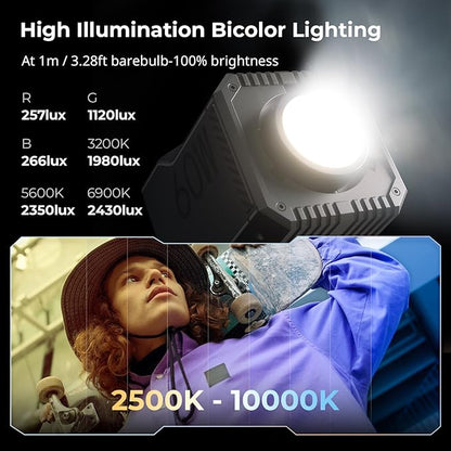 SmallRig RC 60C RGB LED Video Light, 3400mAh Battery 45min Runtime, APP Control - Image 6