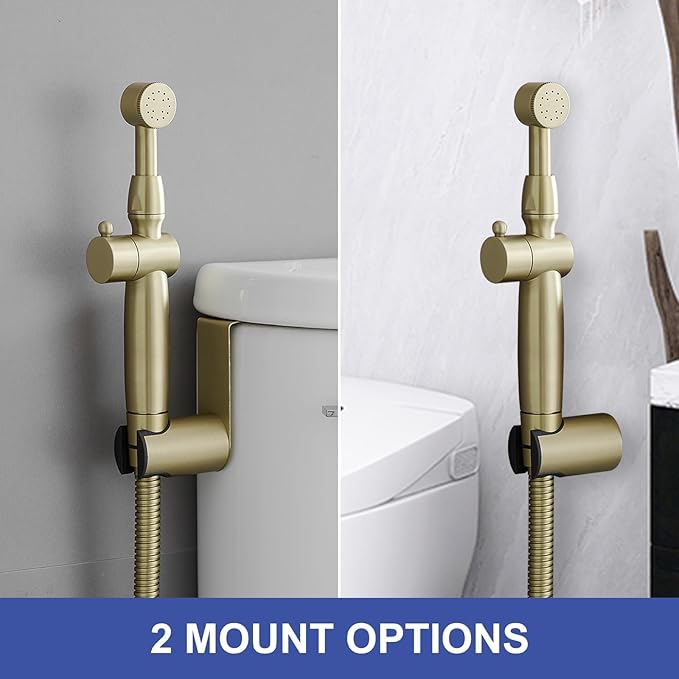 Bidet Sprayer for Toilet Brushed Gold Bidet Attachment for Toilet - Image 8