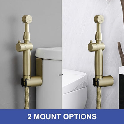 Bidet Sprayer for Toilet Brushed Gold Bidet Attachment for Toilet - Image 8