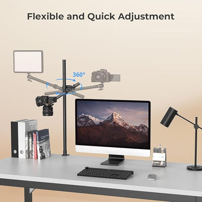 SMALLRIG Camera Desk Mount, Overhead Camera Arm Stand - Image 3
