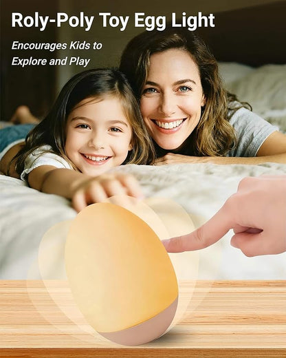 NAWIQI Egg Baby Night Light for Nursery & Breastfeeding – Portable Touch Light - Image 7