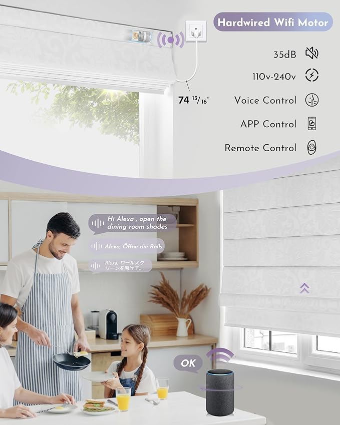 Graywind Smart Roman Shades Compatible - Image 3
