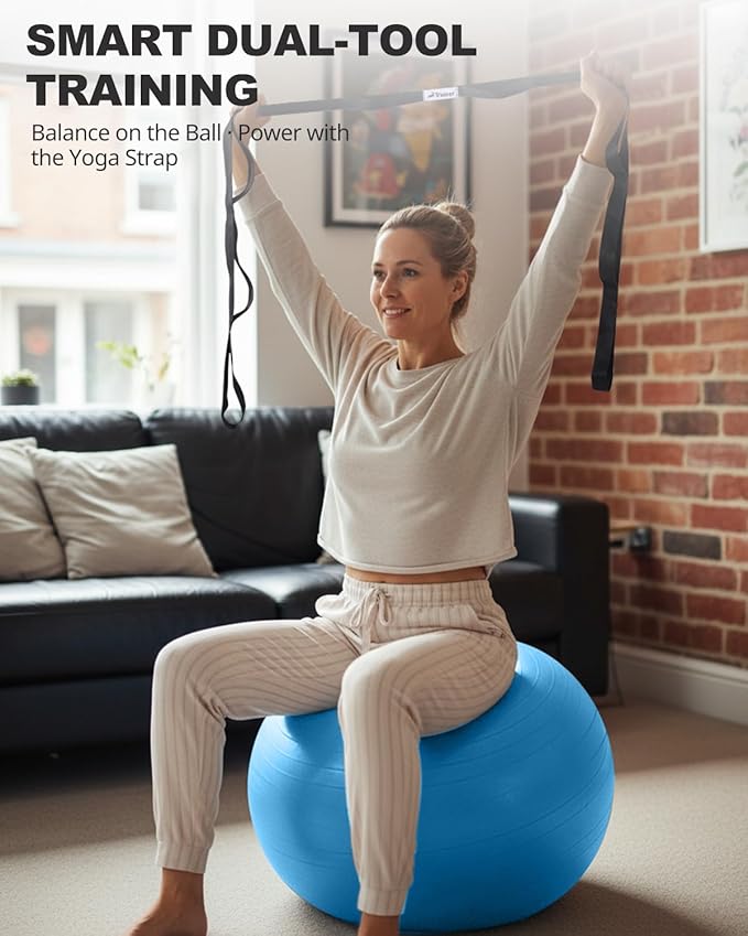Trideer Exercise Ball for Yoga, Pilates & Fitness – Stability Ball Equipment - Image 5