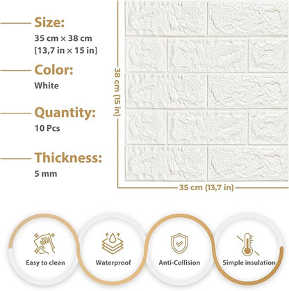JOLOV 30 PCS 3D Wall Panels Peel and Stick - Image 3
