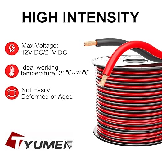12 Gauge Wire 50FT, 12 AWG Red Black Hookup Electrical Wire LED Strips - Image 6